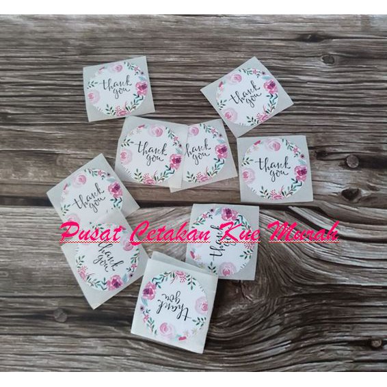 

Sticker Ucapan Terimakasih Tempelan Thankyou Bunga