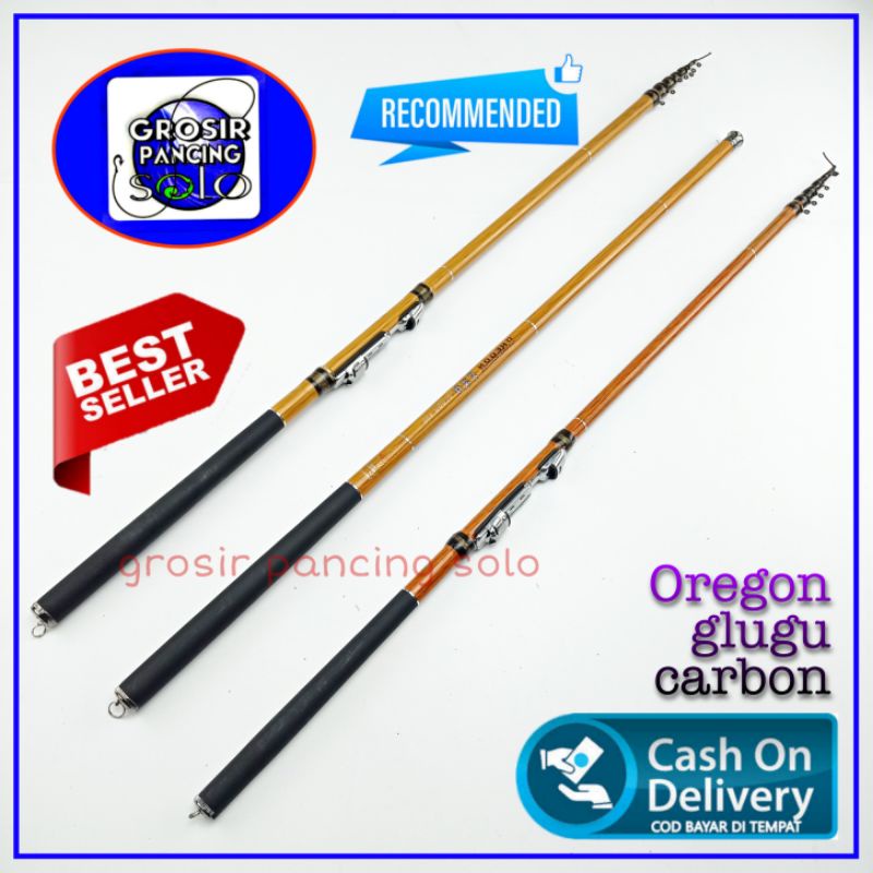 joran tegek Oregon glugu carbon 360 450 540 cm set kolong