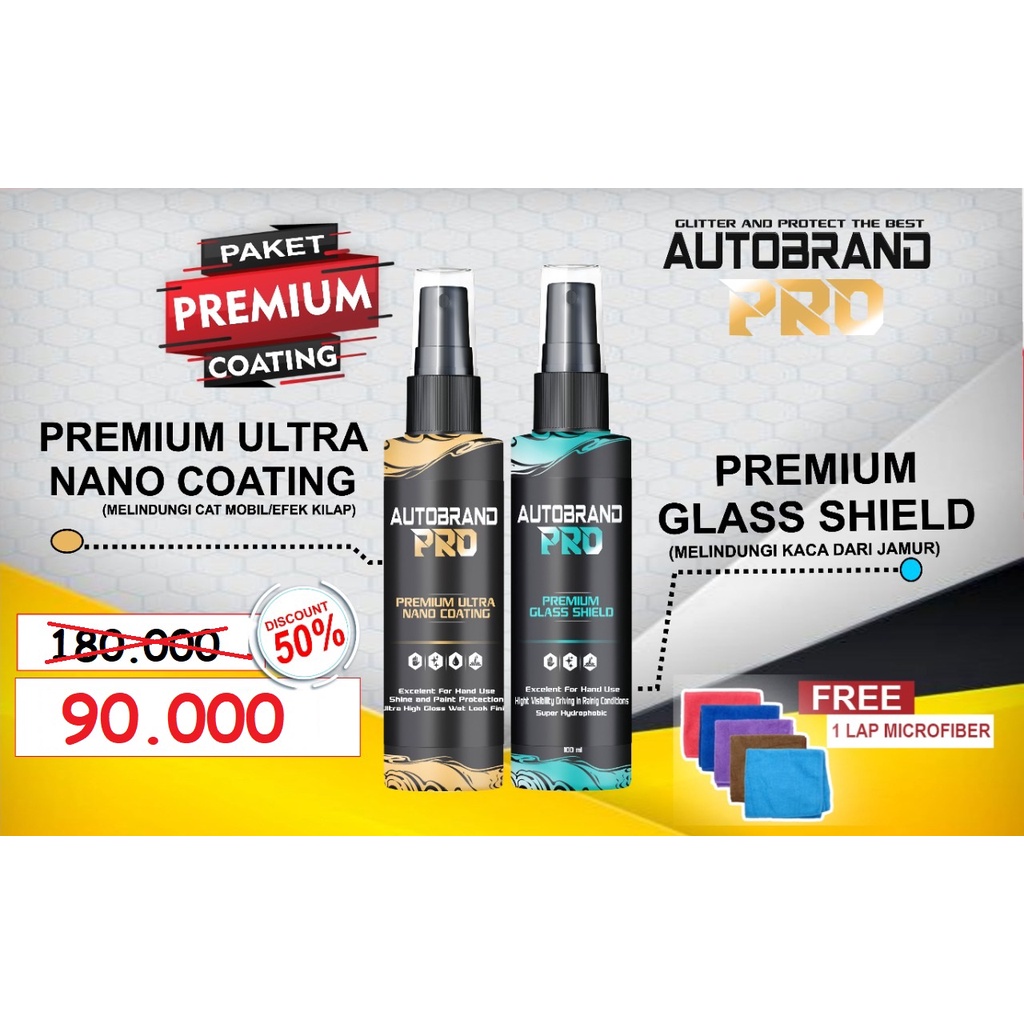 Autobrand - AutoBrand Pro | Pembersih Bodi & Kaca Mobil + Lap Microfiber