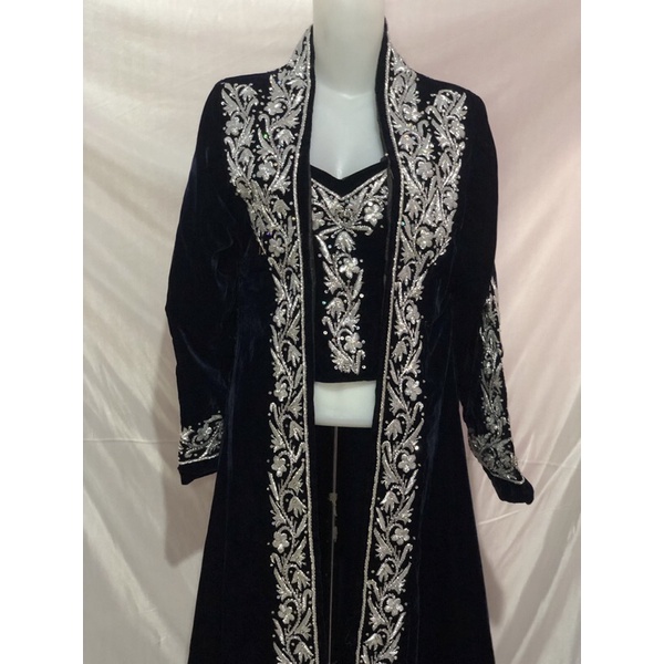 Baju Pengantin Bludru Payet Jepang