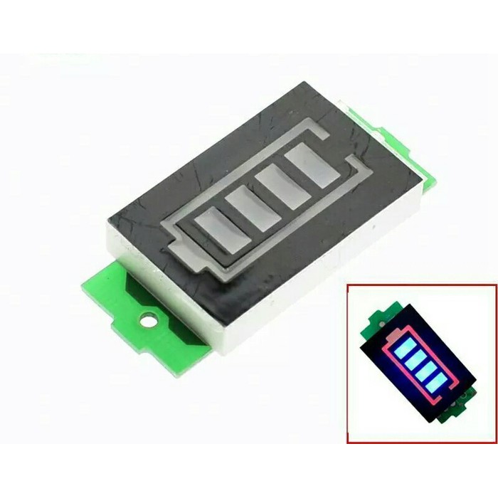 Battery Lithium 2S Capacity Indicator Module 8.4V Blue Display