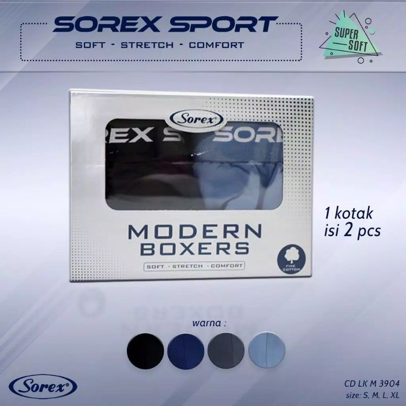 SOREX Man Cd Boxer Sport Pria LK3904 Lembut  Super  Soft