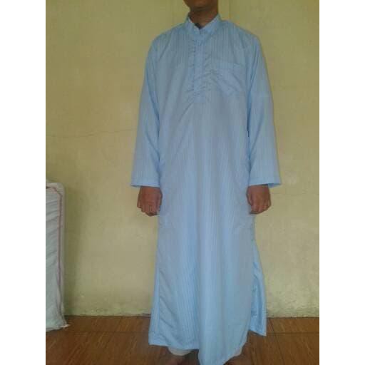 GAMIS JUBAH PRIA WARNA BIRU MUDA/HAJI UMROH