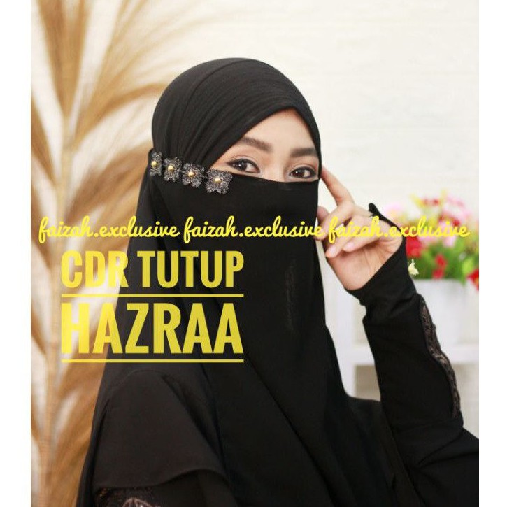 TUTUP CADAR TALI NAZRAA CADAR TUTUP NIQAB NIQOB BANDANA KHIMAR TEMBORO