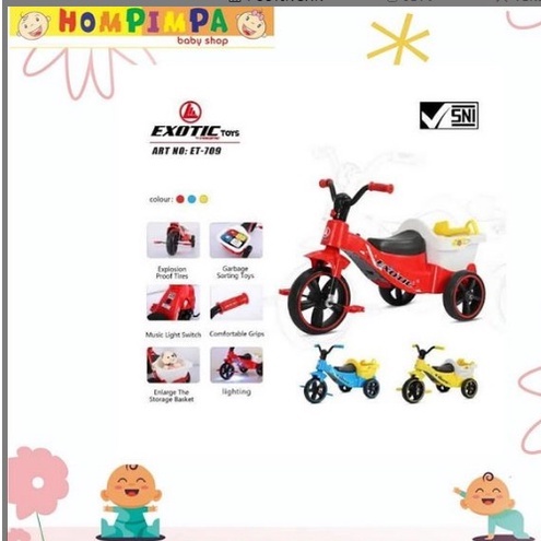 Sepeda roda tiga anak Exotic Toys ET - 709
