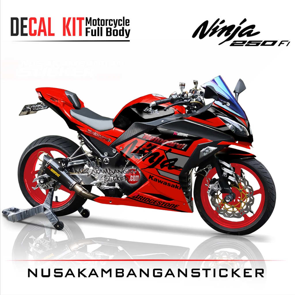 Stiker Ninja 250 Fi MOTOCARD MERAH