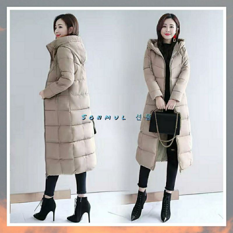 READY INDONESIA JUMBO WOMAN WINTER LONG PADDING COAT BIG SIZE IMPORT