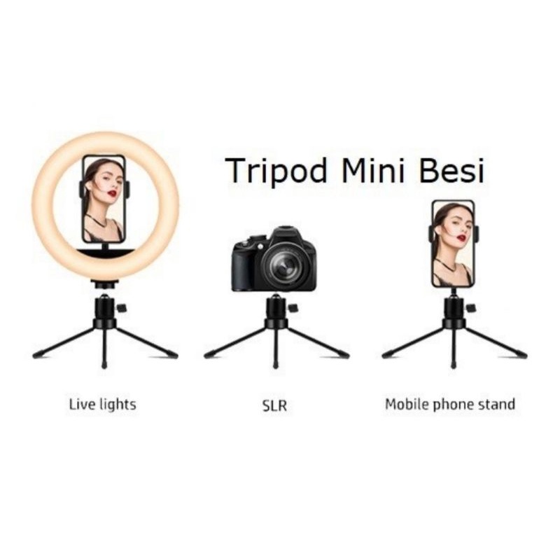 tripod besi tripod hp kamera tripod mini besi kuat bisa buat ring light