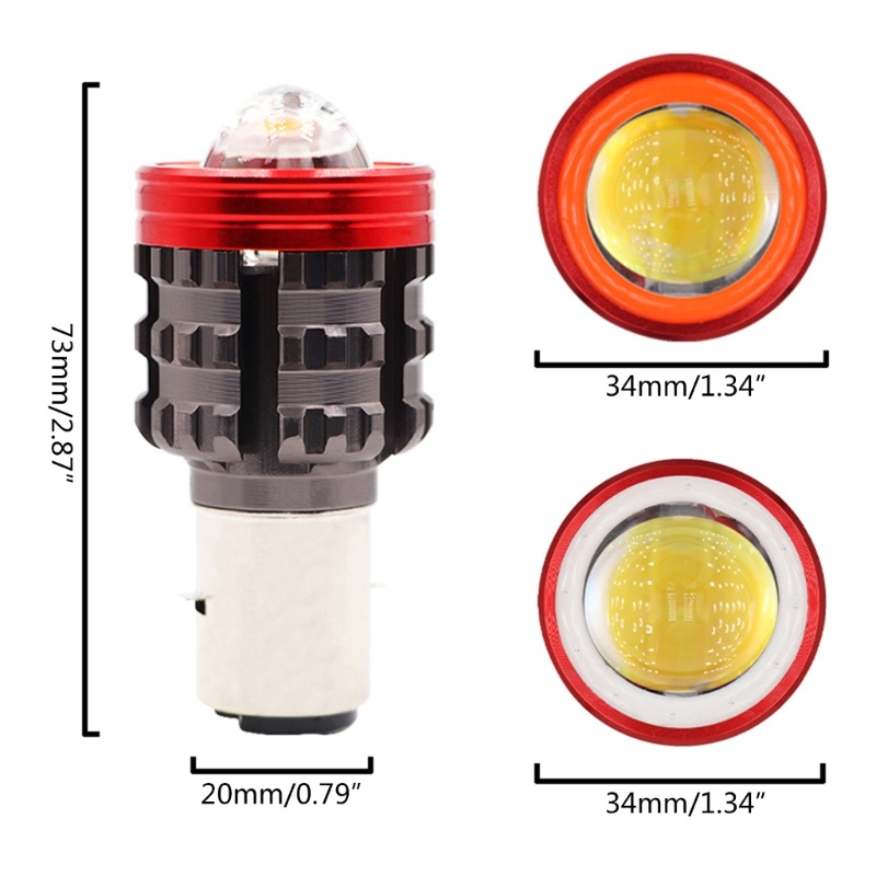 Zzz Bohlam Lampu Depan LED H4 6500K Bahan Aluminum Untuk Motor