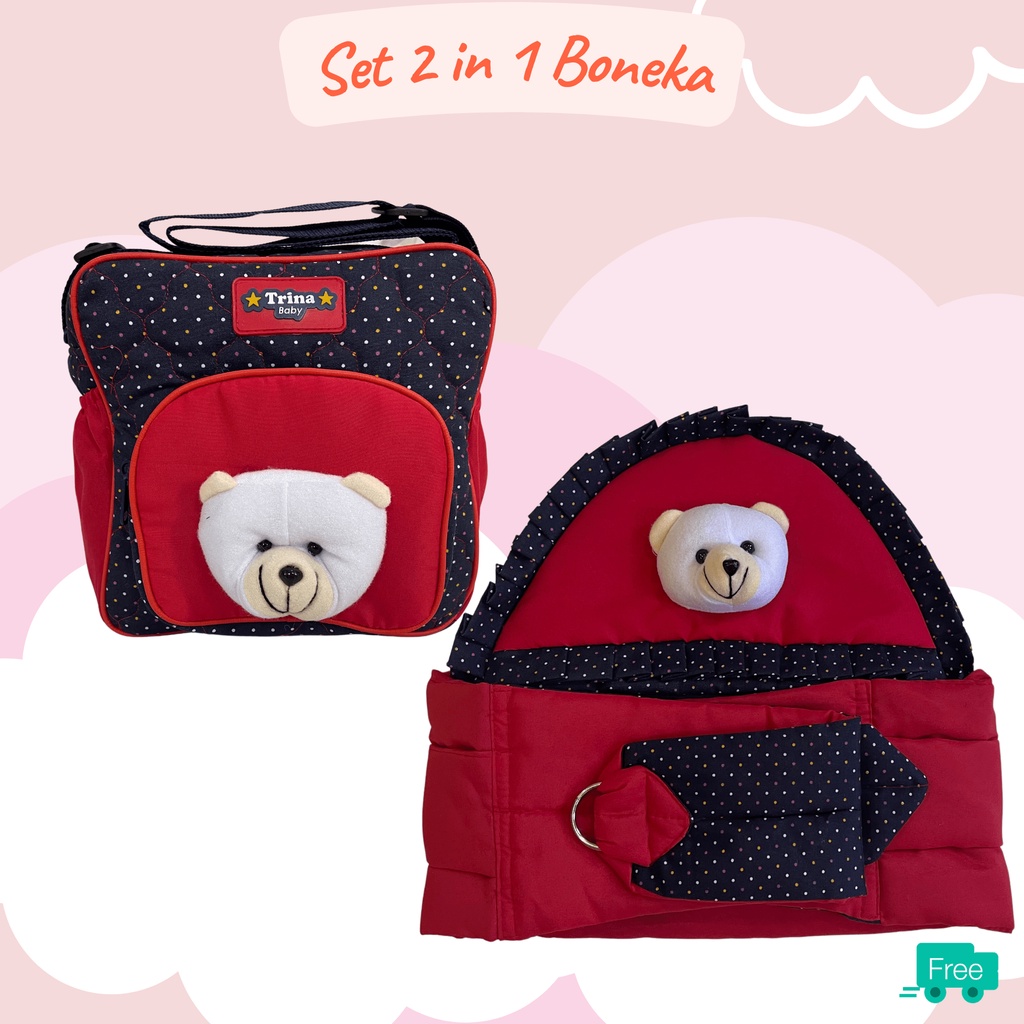 SET PERLENGKAPAN BAYI GENDONGAN SAMPING DAN TAS BAYI BONEKA TERMURAH