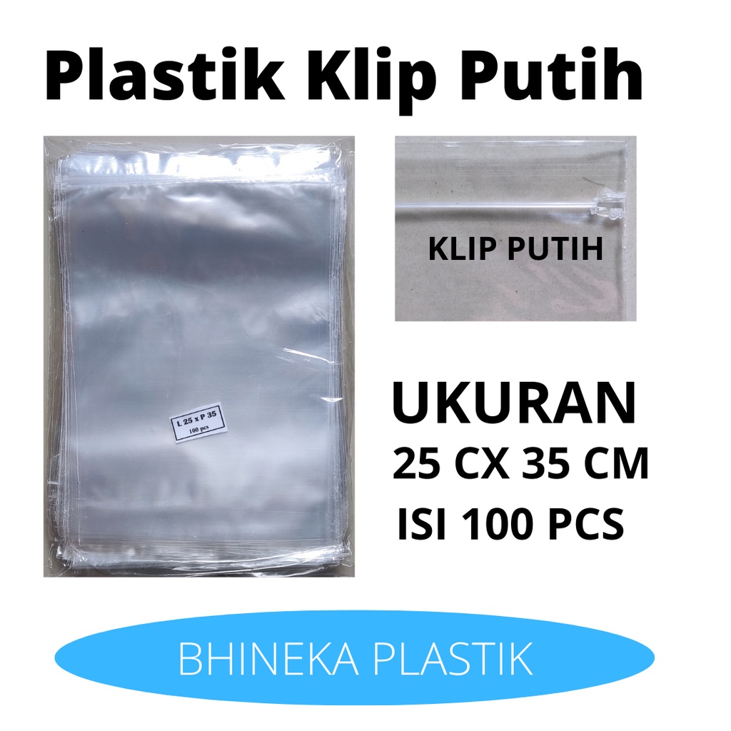 Plastik Klip Uk 25x35 (isi 100 pcs) - plastik Zipper lock, Plastik Ziplock/ZIpper Lock, Plastik Klip  baju