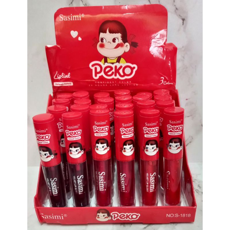 LIPTINT SASIMI RED CARTOON 24JAM  3WARNA PERBOX ISI 24PCS  NO.S-745