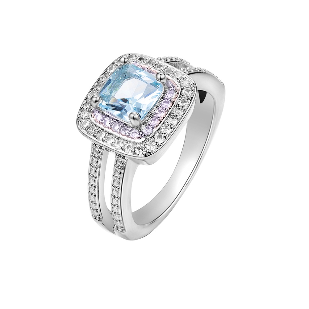 Hu Hu Hu Hu Hu Alat Bantu Pasang Kacamata♡ Cincin Pernikahanpertunangan Desain Persegi Hias Kristal Berlian Imitasi Mewah Berkilau Untuk Wanita