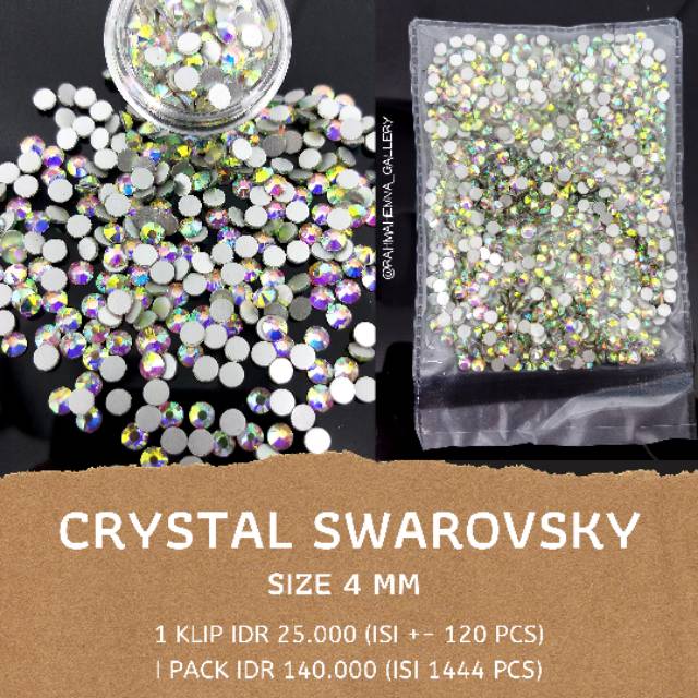 [1440 pcs] CRYSTAL SWAROVSKY GRADE A, AKSESORIS NAIL ART HENNA