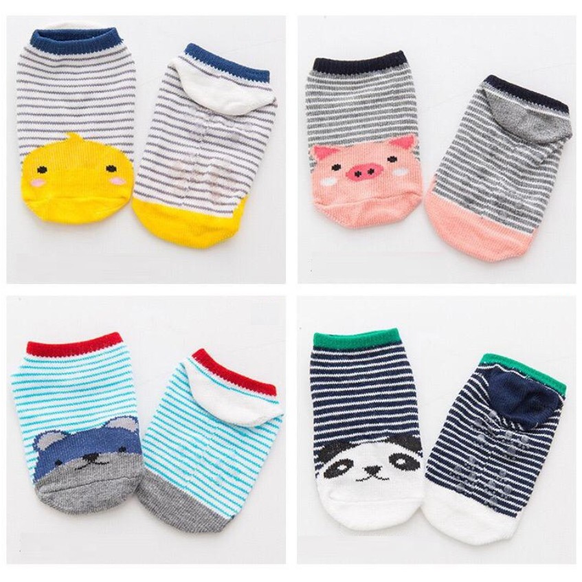 Kaos Kaki Bayi Salur Animal 0-2 Tahun Anti SLip Lucu &amp; Adem CBKS LC