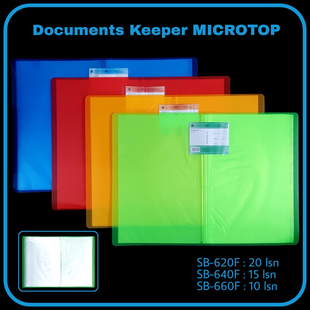 

SOS Dokumen Keeper MICROTOP SB-620F / Clear Folder / Map Dokumen