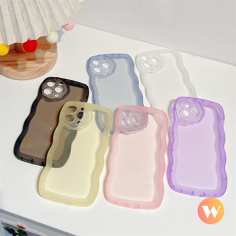 Soft Case TPU Transparan Warna Permen Macaron Untuk iPhone 11 Pro Max 14 12 Pro Max 7 8 XS Max SE 2020