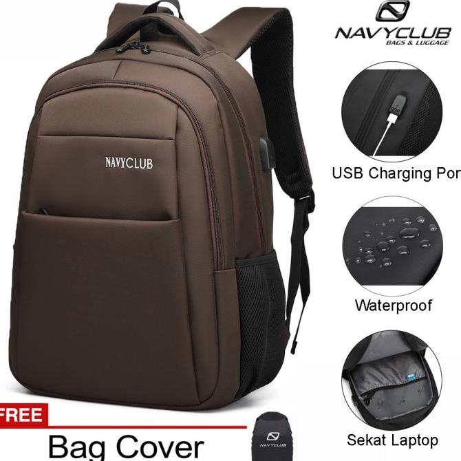 PTR019- NAVY CLUB TAS RANSEL LAPTOP PUNGGUNG EIFB BACKPACK BUILT IN US DSDF6545E