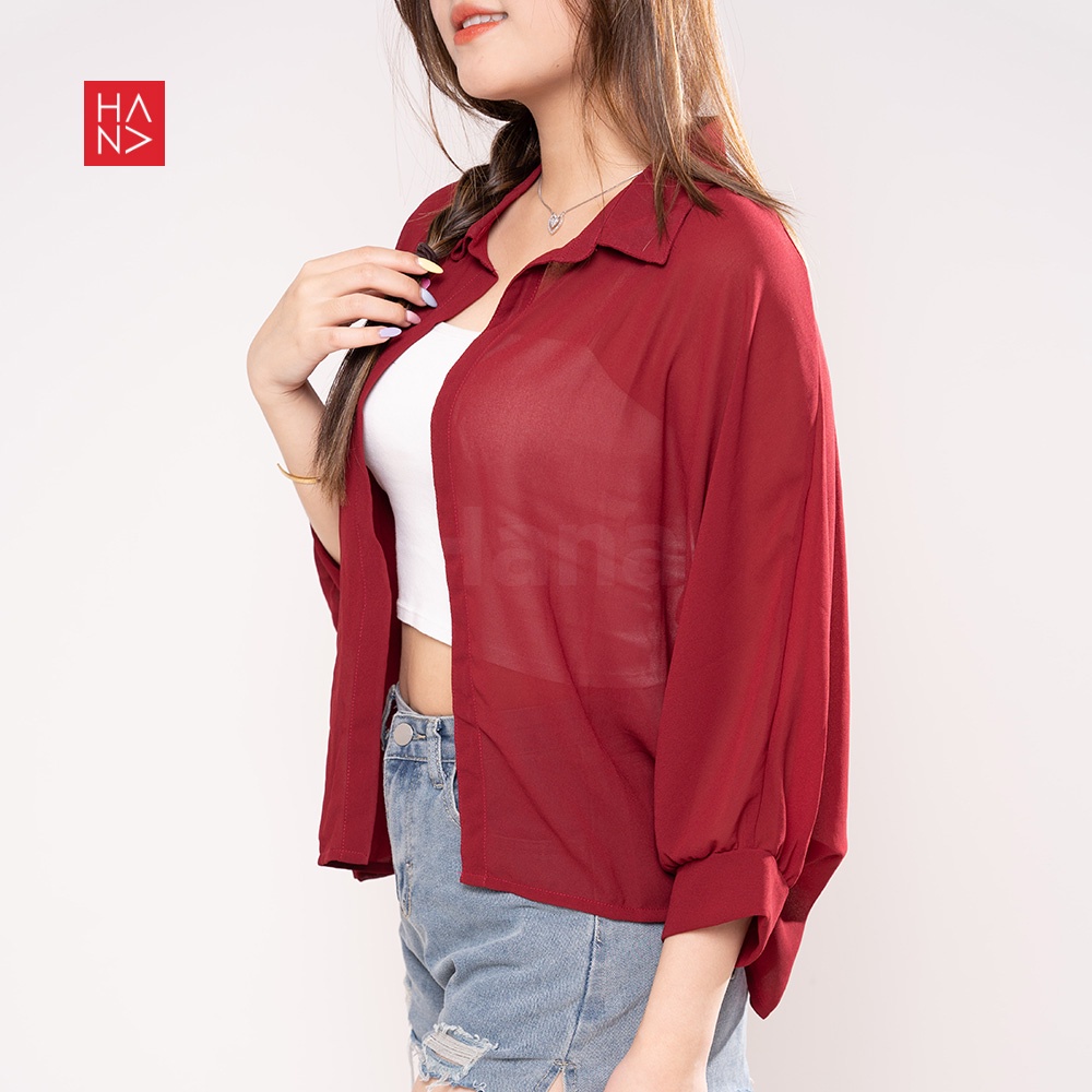 Hana Fashion - Felecia Basic Outer Atasan Wanita / Kardigan Wanita Big Size - SB144