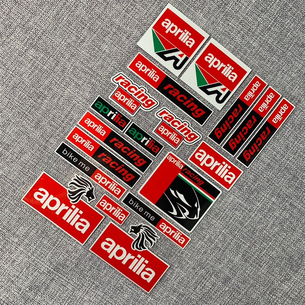 ❤READY STOCK❤ Aprilia Reflective Stickers Motorcross Motorcycle Logo Decals Motorbike Helmet Decoration Decal