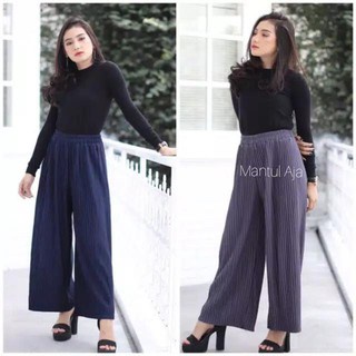 DT OLLSHOP - Celana Rok Kulot Plisket ( Lurus ) Wanita / Cewek