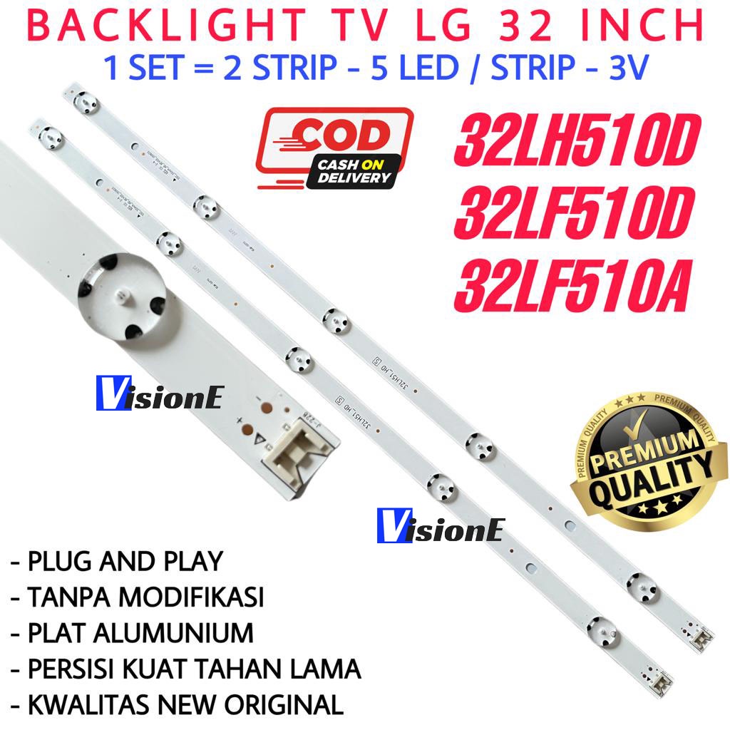 BACKLIGHT TV LED LG 32 INC 32LH510 32LF510 32LH510D 32LF510D 32LF510A LAMPU BL 5 KANCING 3 VOLT