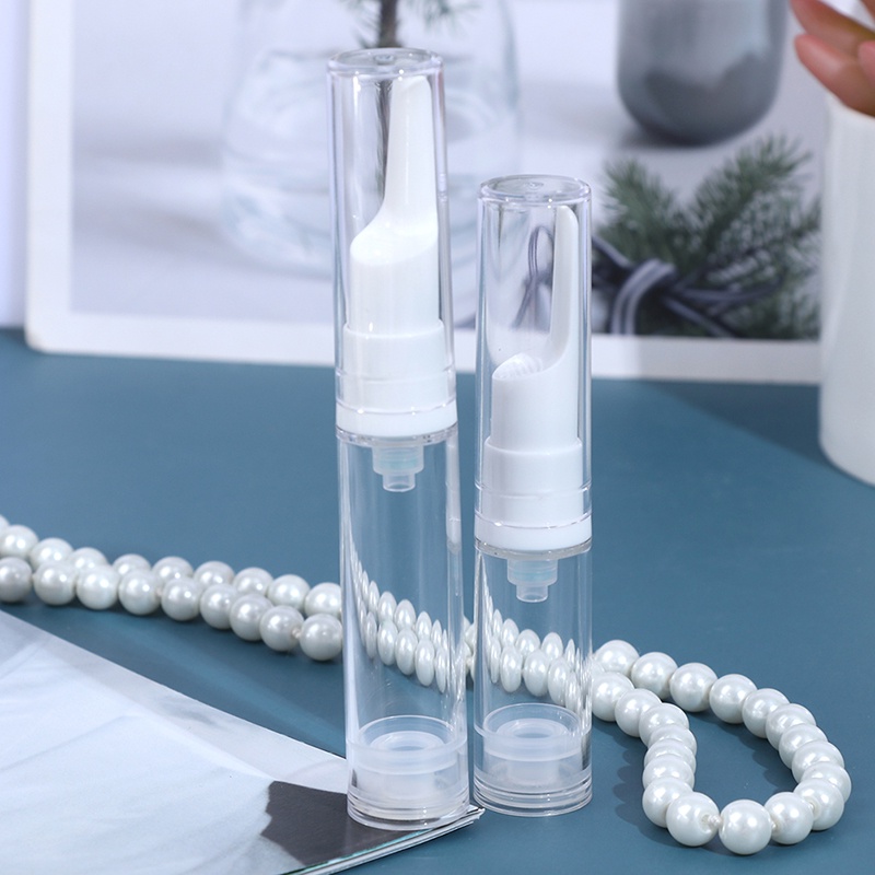 {LUCKID}Clear Airless Pump Bottle For Eye Cream Essence Refillable Cosmetic Travel