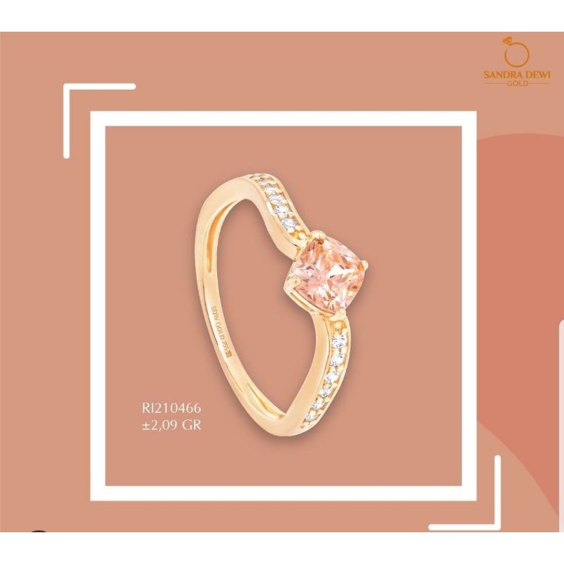 CINCIN EMAS MORGANITE COLLECTION SANDRA DEWI GOLD SDW