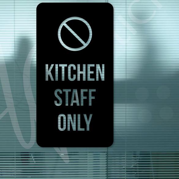 

○ Cutting Sticker STAFF ONLY Dilarang Masuk No Entry Khusus Karyawan ➮