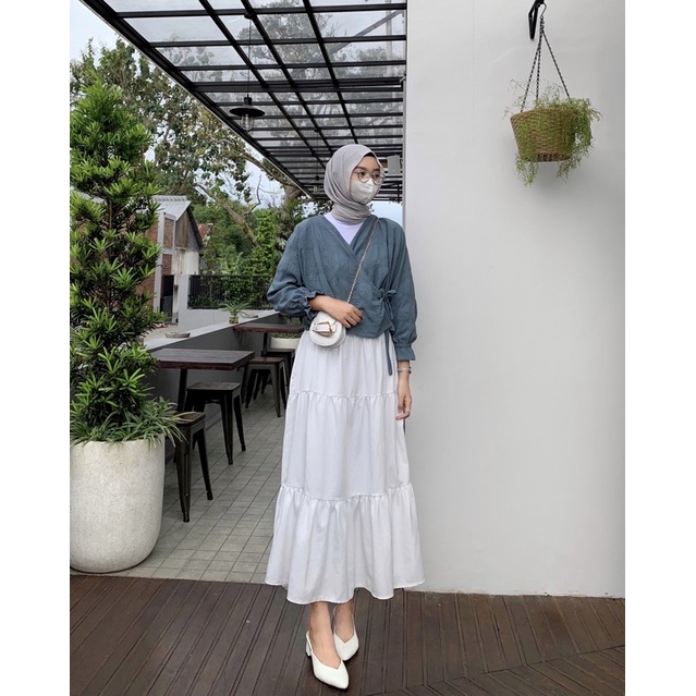 Diaz Crop Top Cardigan / ATASAN WANITA (LENGAN PANJANG) || KARDIGAN OVERSIZE // CARDIGAN TALI // CRO