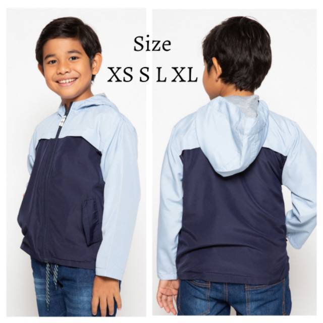Jaket parasut anak cowok merk little m