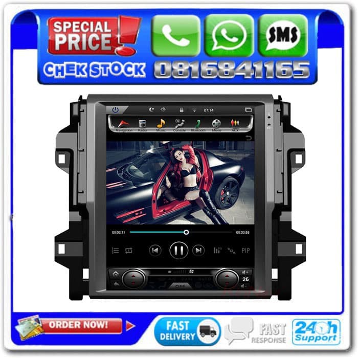 TAPE MOBIL MEGUMI ANDROID TOYOTA ALL NEW FORTUNER 12 INCH