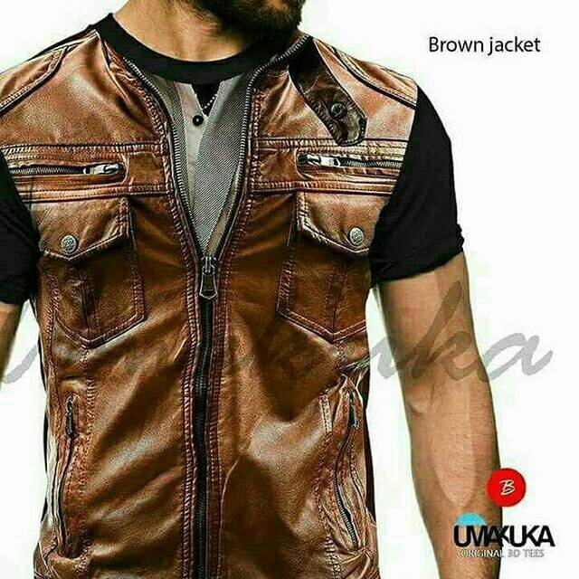 Kaos 3D Brown Jacket