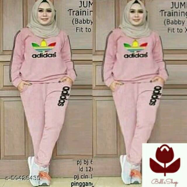SETELAN JUMBO WANITA TRAINING ADIDAS