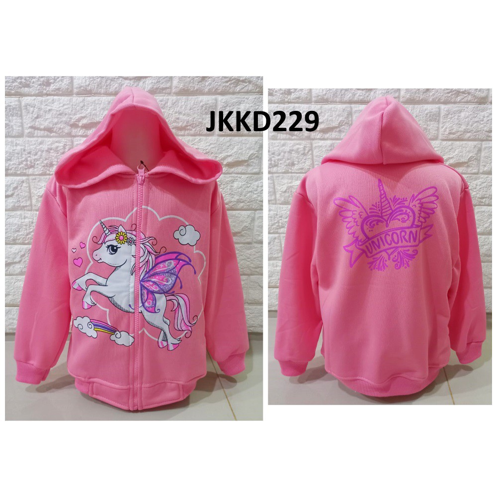 JAKET ANAK PEREMPUAN CEWEK FROZEN, LITTLE PONY, UNICORN, RAINBOW DASH, PINKIE PIE