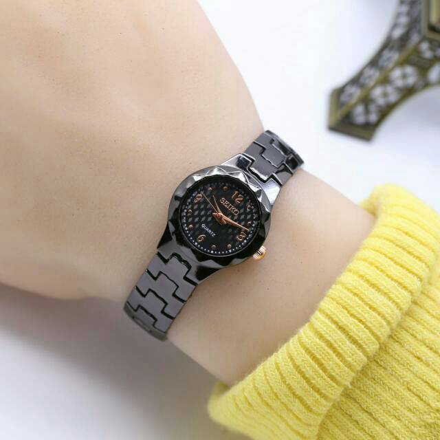 [6 WARNA] Jam Tangan Wanita Seiko Bulat Rantai Mini