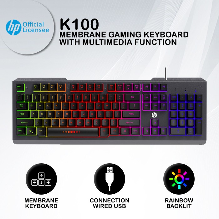 Keyboard Gaming HP GK100 - RGB Blue Switch Mechanical Keyboard