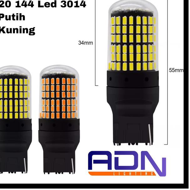 ✯∙ Lampu LED 7443 7440 T20 144 smd 3014 Sein Rem Senja | No Hyper Flash