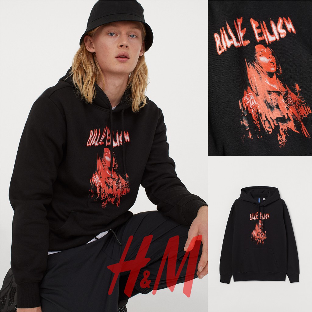 HOODIE H&M ORIGINAL BILLIE EILISH BLACK & PAPERBAG HNM SALE HOODIE HNM HOODIE PRIA WANITA HOODIE HNM