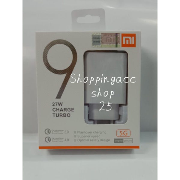 CHARGER XIAOMI FAST CHARGING 27W USB Type-C CHARGER TURBO ORIGINAL 100%