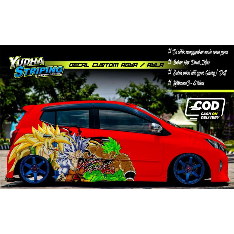 STICKER VARIASI / DECAL VARIASI MOBIL AGYA, AYLA, JAZZ, BRIO, SIGRA, CAYLA, DLL