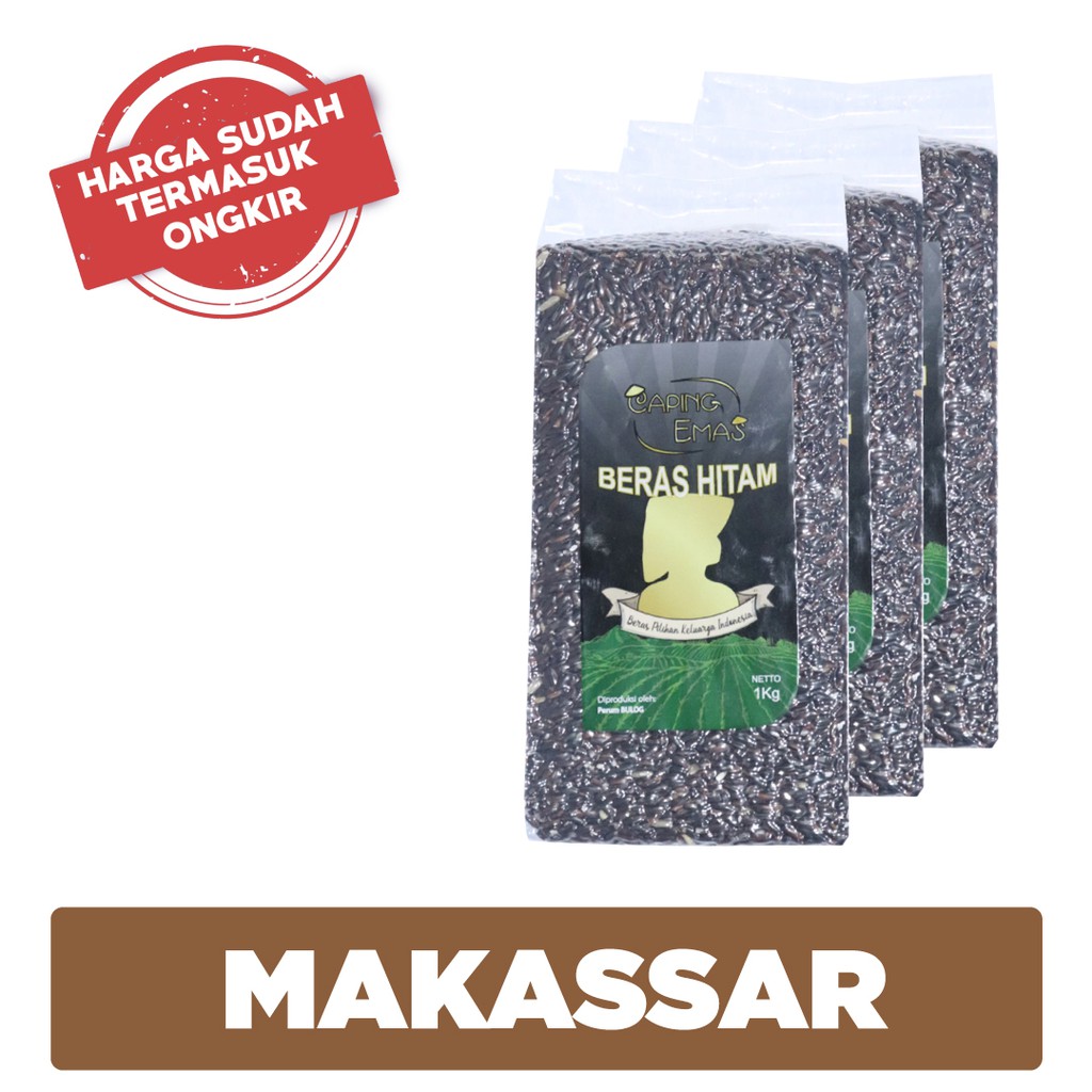 

Beras Hitam Caping Emas 1Kg 3 Pack (Harga + Ongkir) - MKS