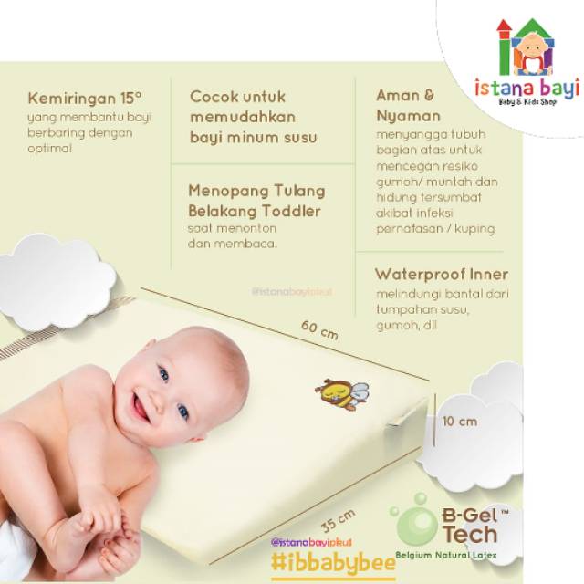 BABYBEE SLOPED PILLOW - Bantal bayi Multifungsi