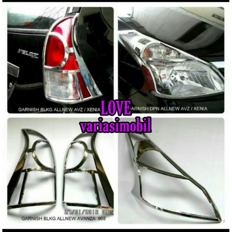 RC19A Garnish depan belakang all new avanza xenia paket garnish avanza xenia 2012-2014