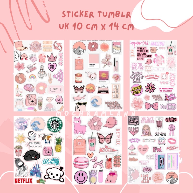 NEW KATALOG ! STICKER TUMBLR AESTHETIC/ STIKER JURNAL/ STIKER CASE HP/ STIKER LAPTOP