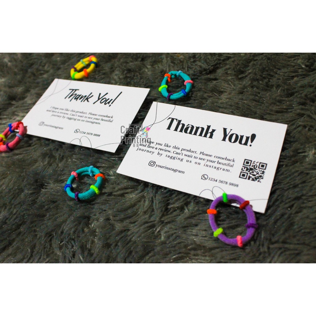 THANK CARD / THANK YOU / THANK CARD OLSHOP / SOUVENIR, VINTAGE, RUSTIC (CUSTOM) PAPER TIK CARD