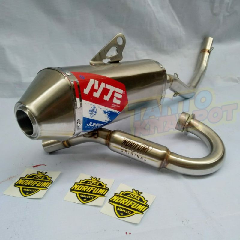 KNALPOT NORIFUMI JUMPZ SERIES BUAT MESIN STANDART s/d BORE UP PISTON 62mm UTK KLX/DT150 CRF150 WR155