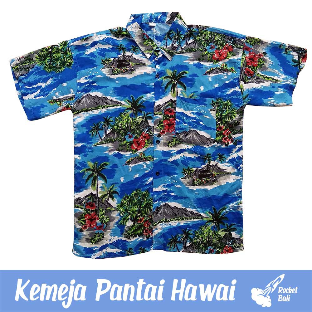 Baju Pantai Pria - Kemeja Hawai - Pakaian Bali - Kemeja Pantai Hawai - Baju Kemeja Pantai Hawai Bali