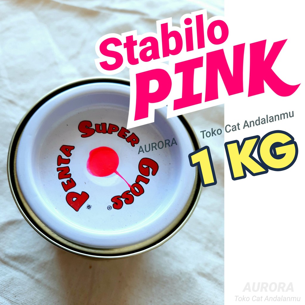 

Cat Penta Super Gloss Pink Stabilo 1Kg NC Light Pink Fluorent Fluorecent Ping Merah Muda Skotlet