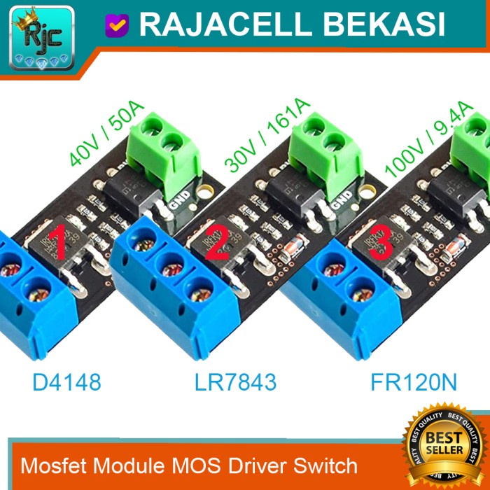 Jual Module Mosfet MOS Tube DC Switch Relay Driver Support PWM 30100V